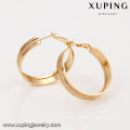 94368 -Xuping Jewelry latest simple graceful gold hoop earring designs for women